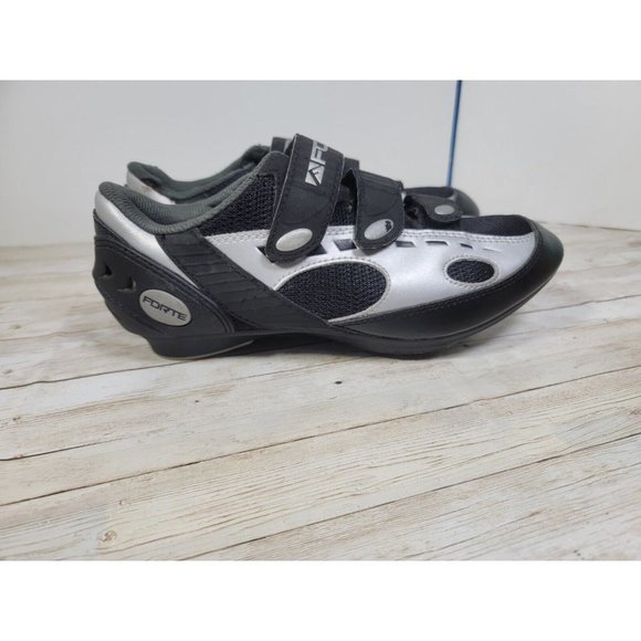 Forte Men Black Bike Cycling Shoes Medium Cleats Size EU 39, US Size 6.5 - Picture 3 of 11